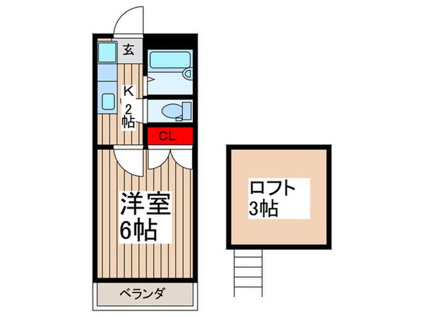 志幸２２パピオンAの物件間取画像